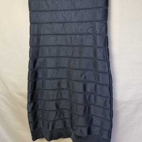 French Connection Charcoal Gray Strapless Bandage Dress Bodycon Size 8 - Picture 7 of 10